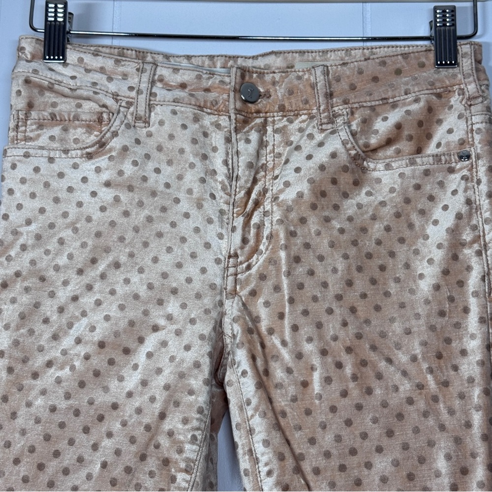 Pilcro Anthropologie Brand Velvet Polka Dot High Rise Skinny Pants - Size 25 P - Picture 8 of 8